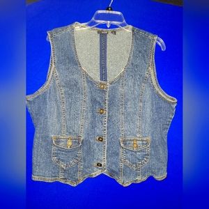 Vintage blue jean vest